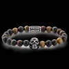 Armband | Armband^Rebel & Rose Skull-series - Skull Mixed Tiger Eye |