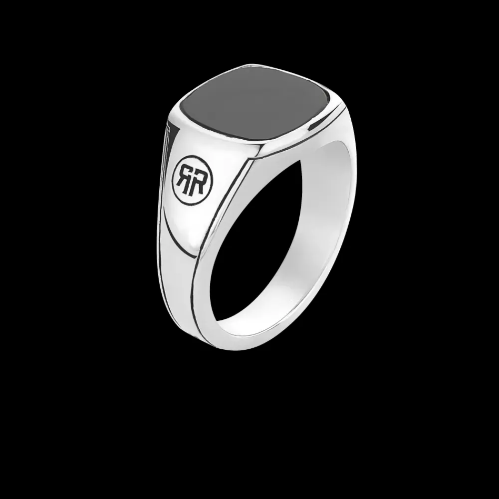 Ring^Rebel & Rose Sterling Silver Rings - Ring Square Onyx |