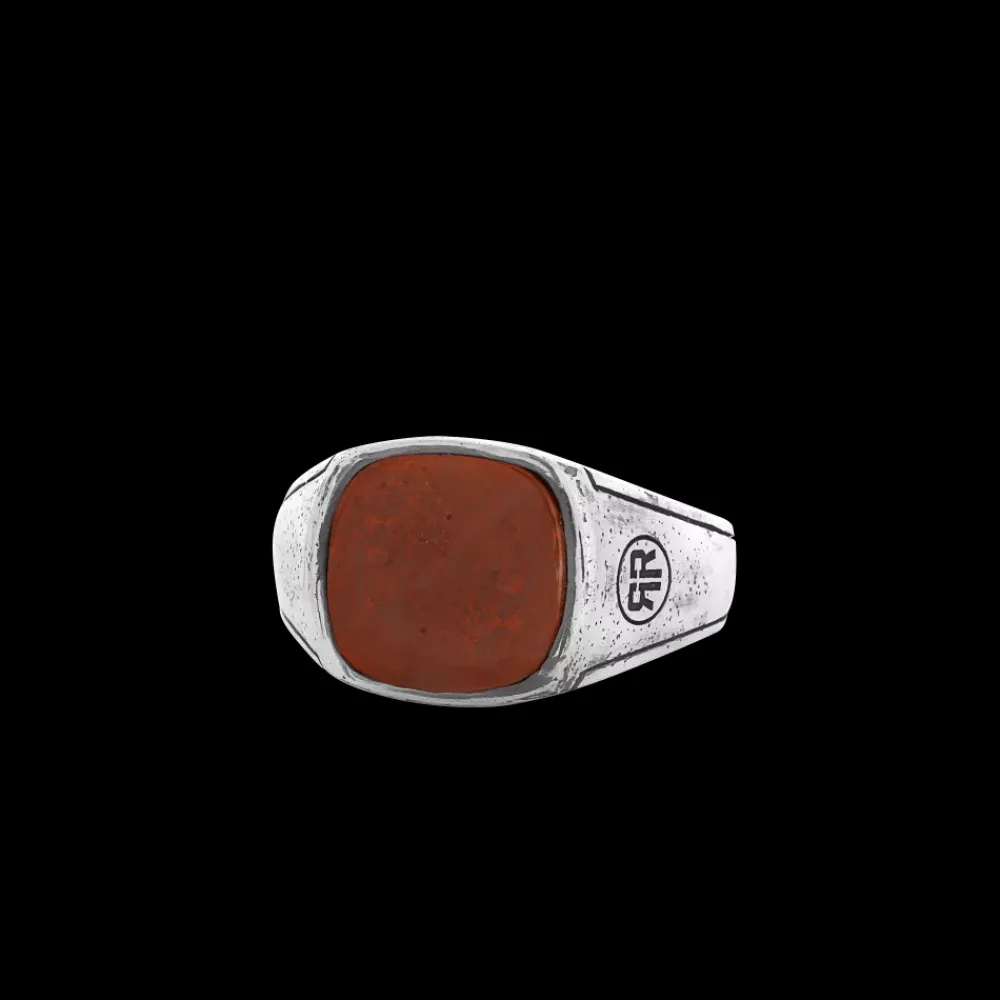 Ring^Rebel & Rose Sterling Silver Rings - Ring Square Vintage Red |