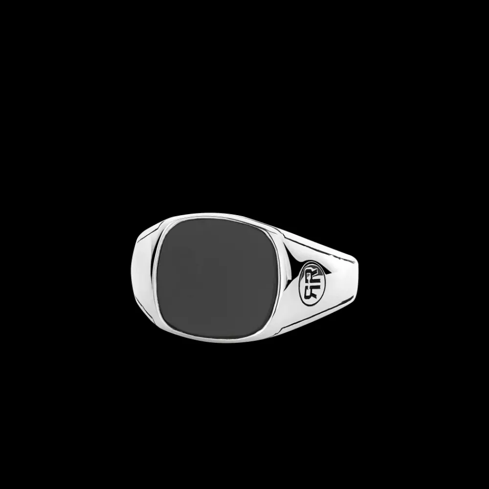 Ring^Rebel & Rose Sterling Silver Rings - Ring Square Onyx |