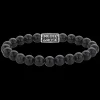 Armband^Rebel & Rose Stones Only - Black Velvet Vintage - 8mm |