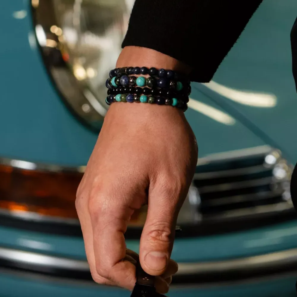 Armband^Rebel & Rose Stones Only - Blue Nights Vintage - 6mm |