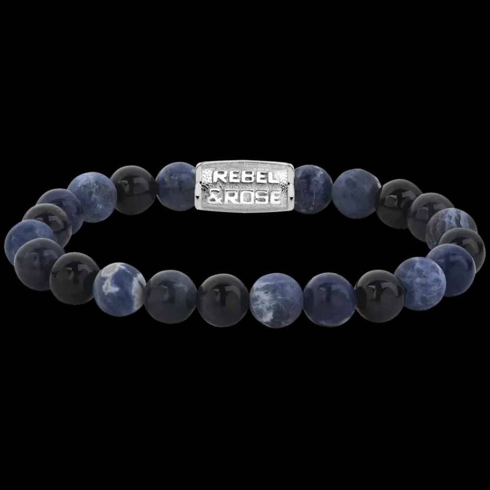 Armband | Armband^Rebel & Rose Stones Only - Blue Rocks - 8mm |