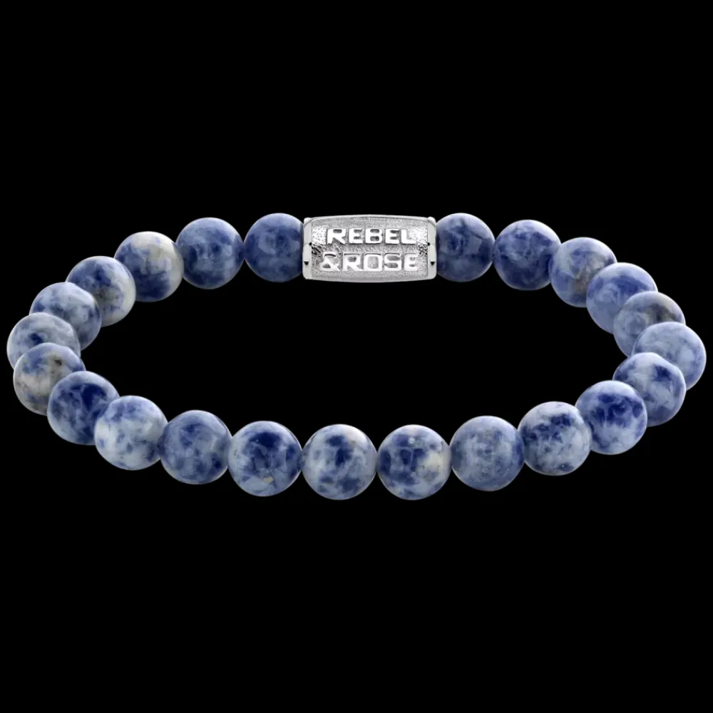 Armband^Rebel & Rose Stones Only - Dutch Delfts Blue - 8mm |