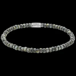 Armband^Rebel & Rose Stones Only - Glass Rocks Black Leopard  - 4mm |