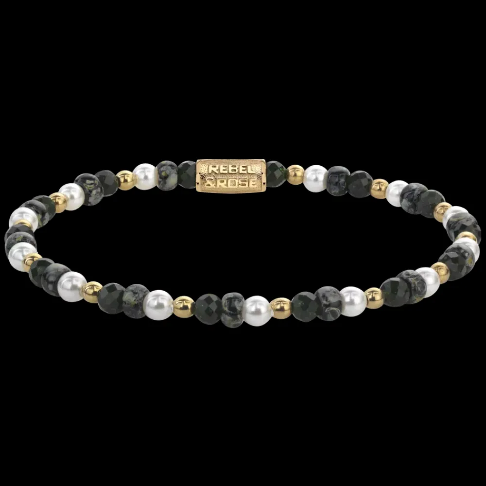 Armband^Rebel & Rose Stones Only - Green Glam Rocks Party - 4mm |