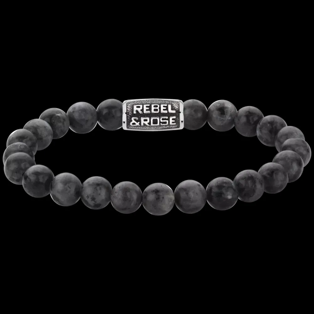 Armband^Rebel & Rose Stones Only - Grey Seduction Vintage - 8mm |
