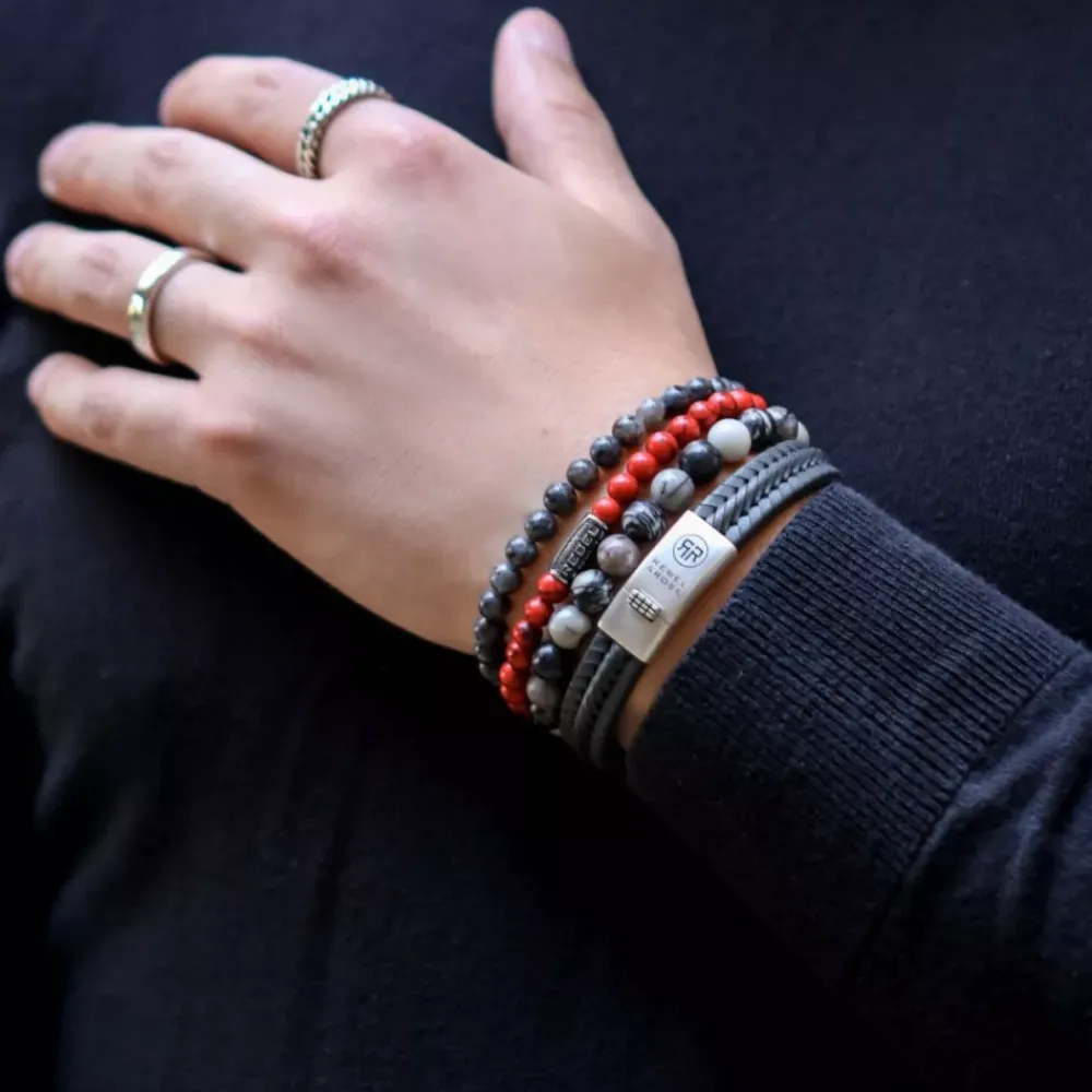 Armband^Rebel & Rose Stones Only - Grey Seduction Vintage - 6mm |