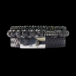 Armband^Rebel & Rose Stones Only - Grey Seduction Vintage - 8mm |