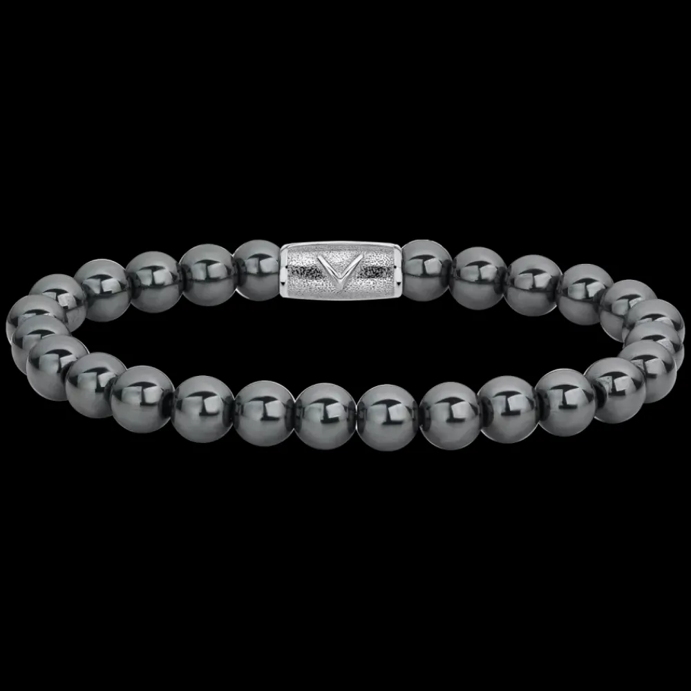 Armband | Armband^Rebel & Rose Stones Only - Grey Silver Shine DV - 8mm |