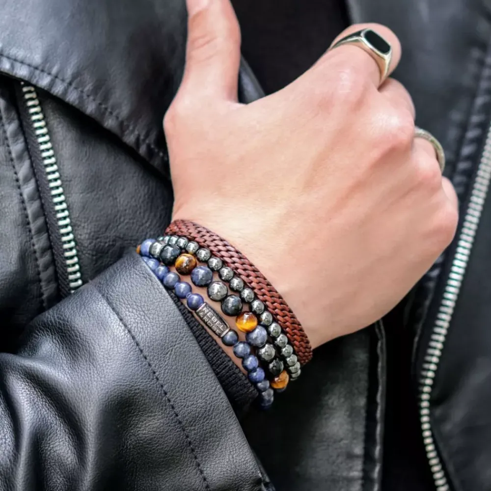 Armband | Armband^Rebel & Rose Stones Only - Grey Silver Shine DV - 6mm |