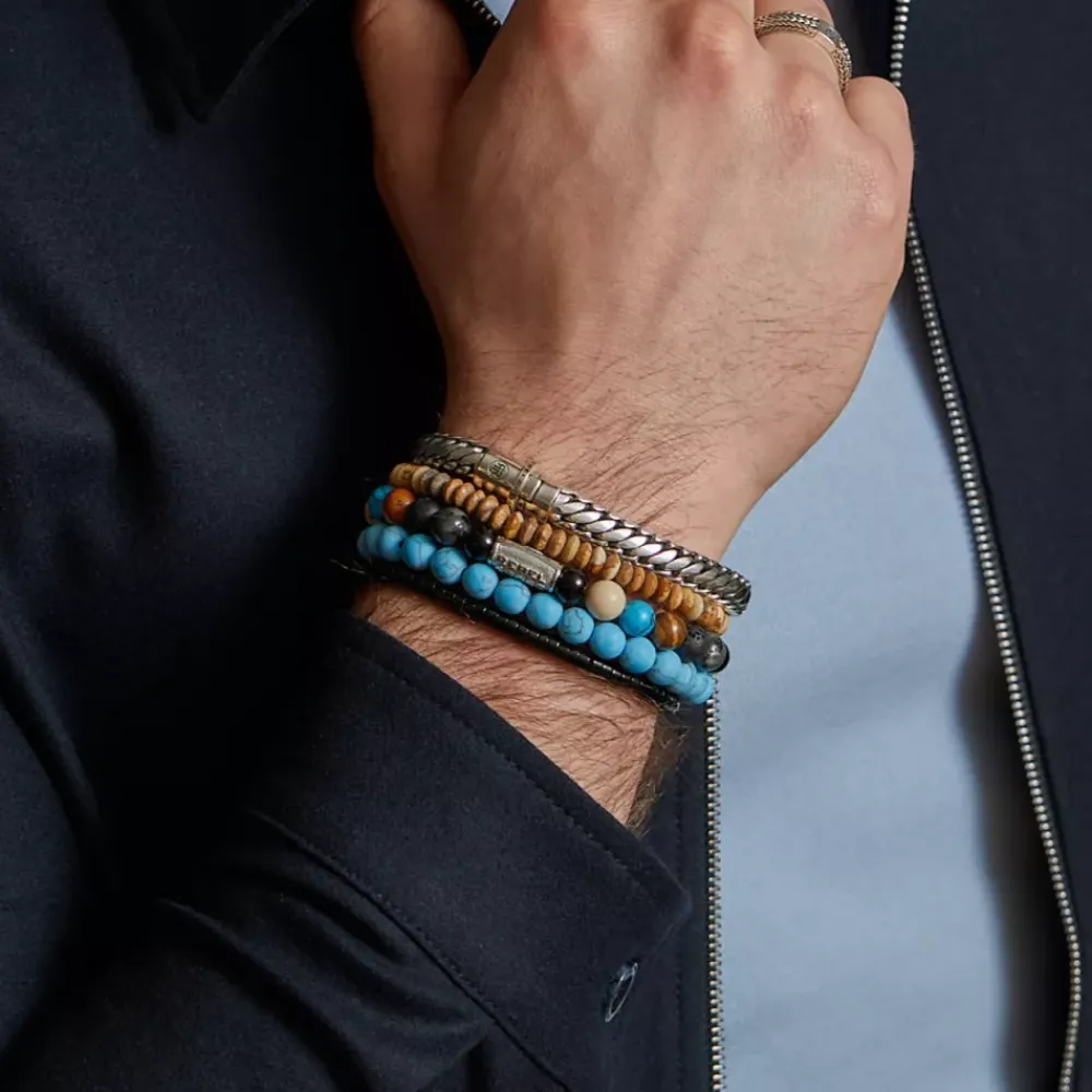 Armband | Armband^Rebel & Rose Stones Only - Matt Turquoise Delight - 8mm |
