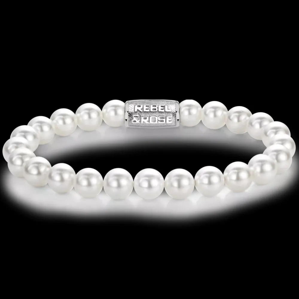 Armband | Armband^Rebel & Rose Stones Only - Pearl Gem - 8mm |