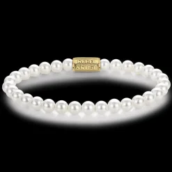 Armband^Rebel & Rose Stones Only - Pearl Gem Gold - 6mm |