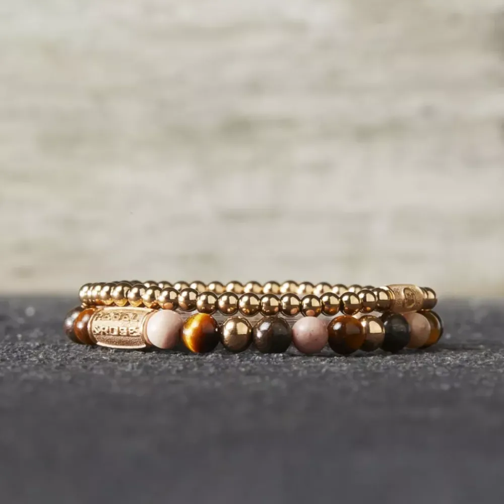 Armband^Rebel & Rose Stones Only - Rosegold Rocks - 4mm |