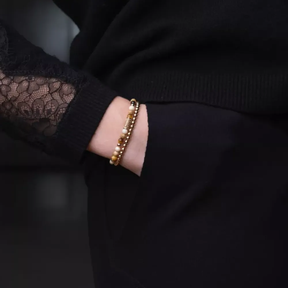 Armband^Rebel & Rose Stones Only - Rosegold Rocks - 4mm |