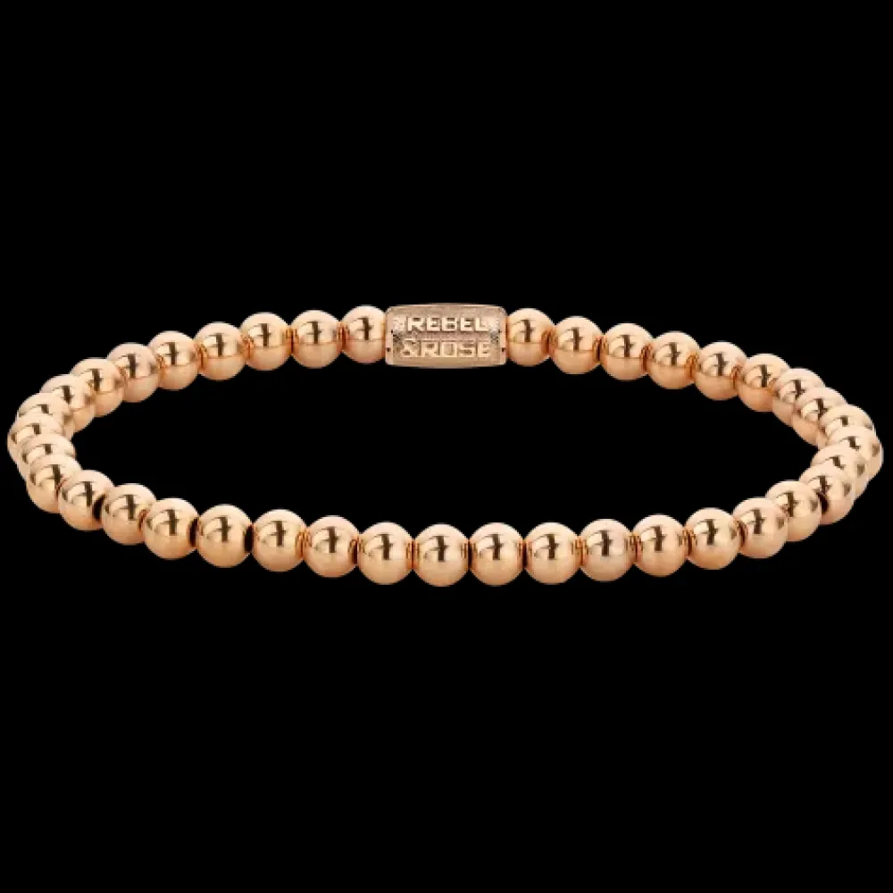 Armband^Rebel & Rose Stones Only - Rosegold Rocks - 4mm |