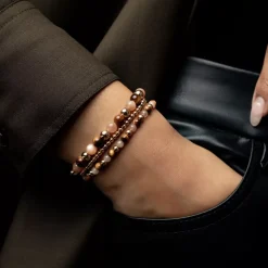 Armband^Rebel & Rose Stones Only - Sunset Beach - Yellowgold ionplated - 4mm |