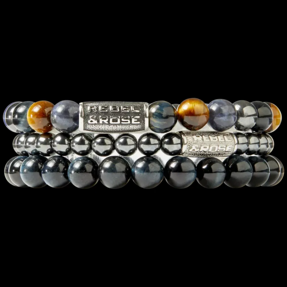 Armband | Armband^Rebel & Rose Stones Only - Tiger Blues - 8mm |