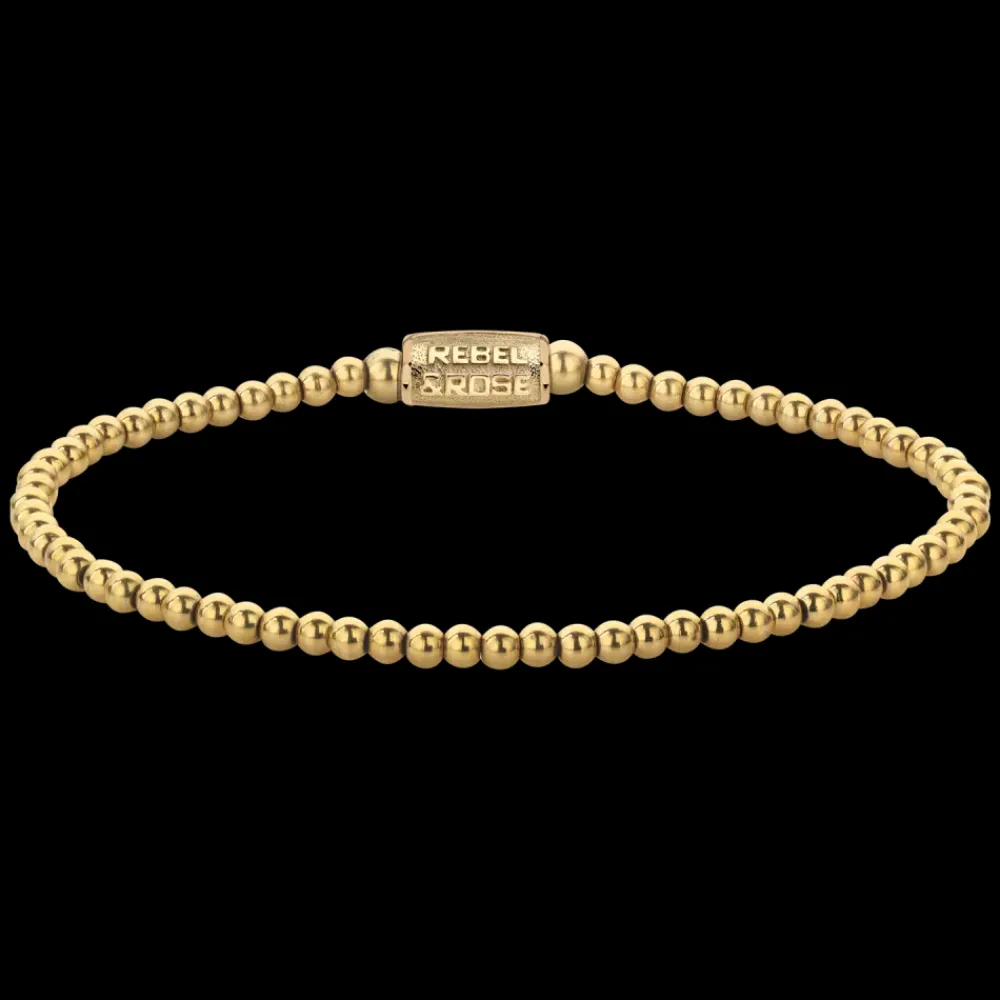 Armband^Rebel & Rose Stones Only - Yellowgold Rocks - 3mm |