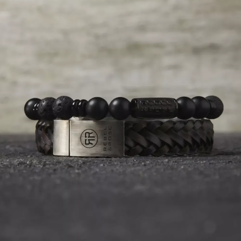 Armband | Armband^Rebel & Rose Variations - Variations Black - 8mm |